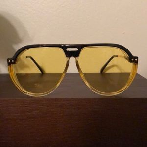Funky retro yellow aviators